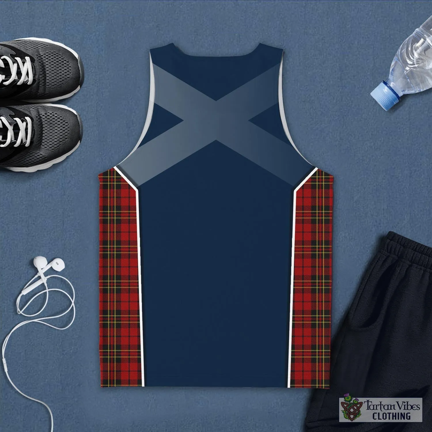 Brodie Tartan Men's Tanks Top with Family Crest and Scottish Thistle Vibes Sport Style