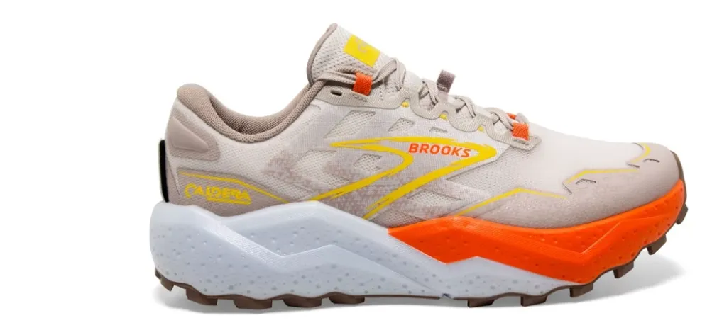 Brooks Caldera 7 (White Sand/Chateau Gray/Yellow) - Men's