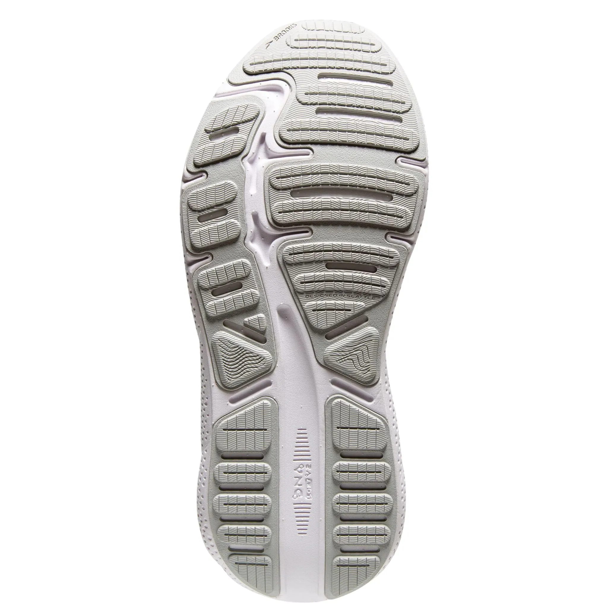 Brooks Men's 110406 124 Ghost Max White Oyster Metallic Silver Cushion Running Shoes