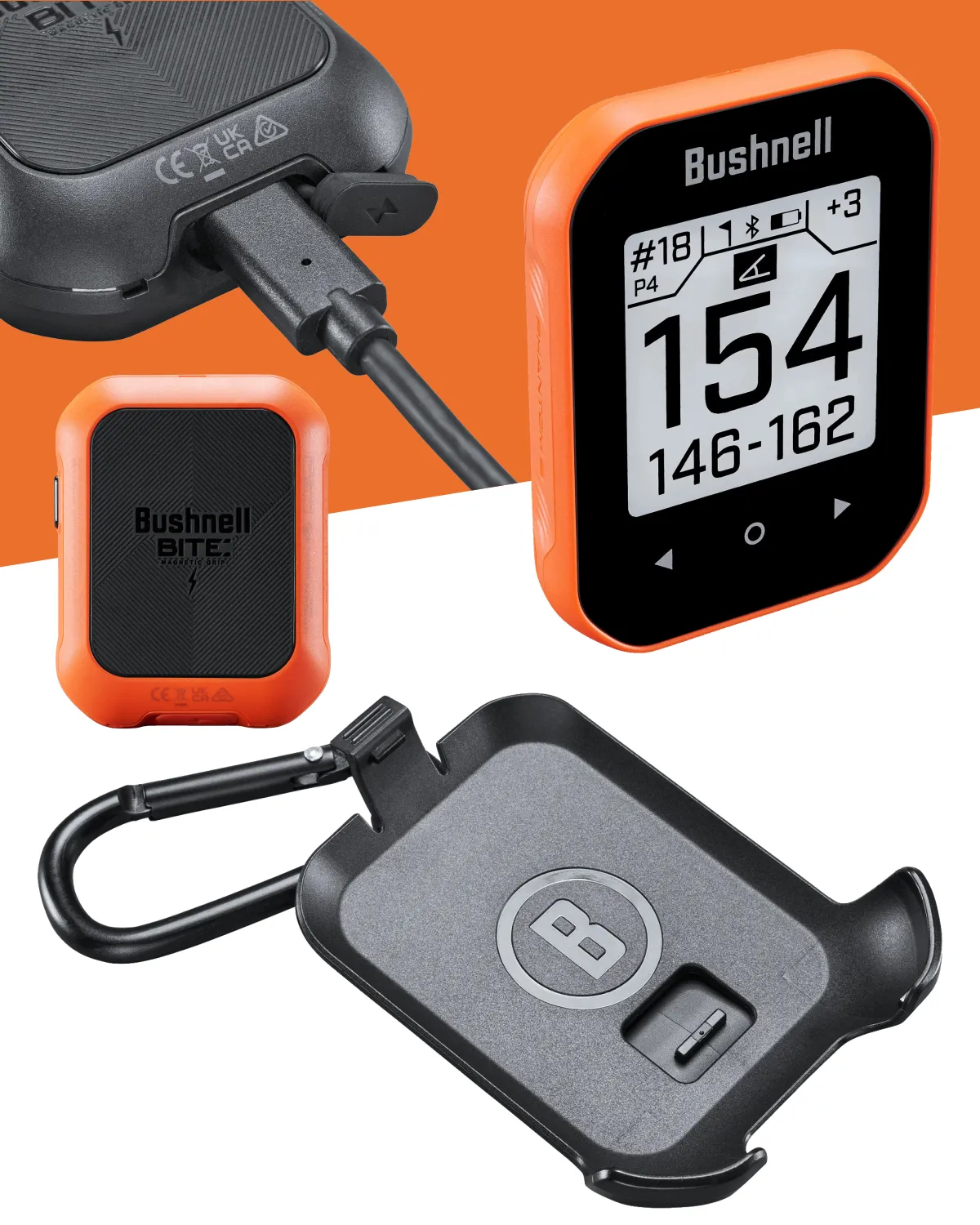 Bushnell Phantom 3 Slope GPS Golf Green with Slope Technology, Touchscreen, Magnetic Cart Mount, Wearable4U