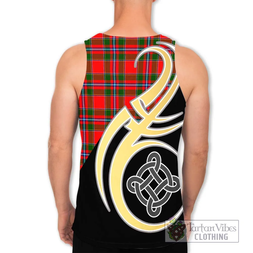 Butter Tartan Men's Tank Top with Family Crest and Celtic Symbol Style