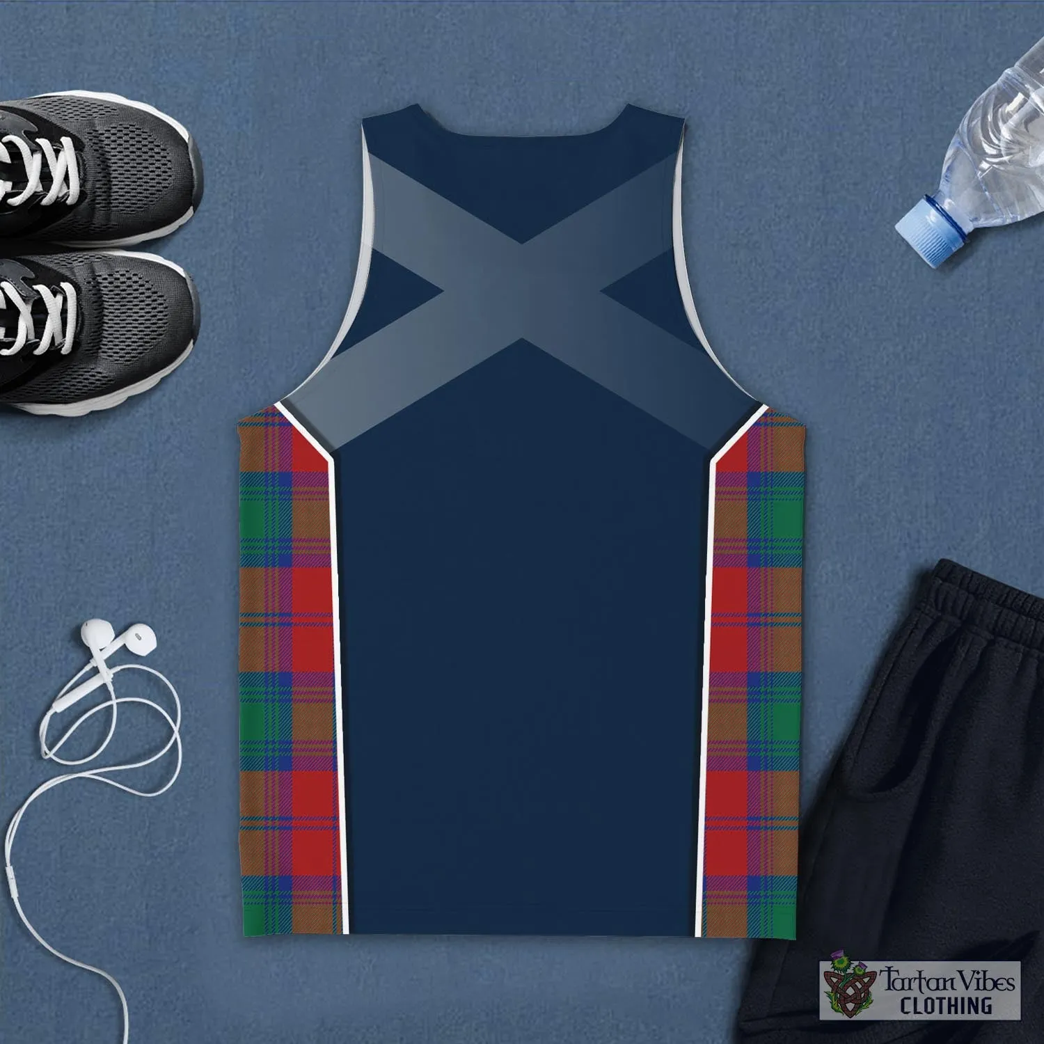 Byres (Byses) Tartan Men's Tanks Top with Family Crest and Scottish Thistle Vibes Sport Style