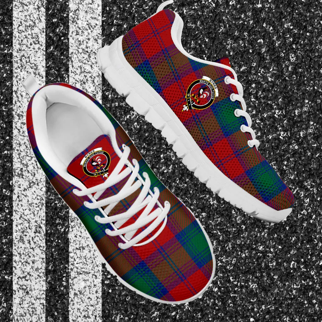 Byres (Byses) Tartan Sneakers with Family Crest