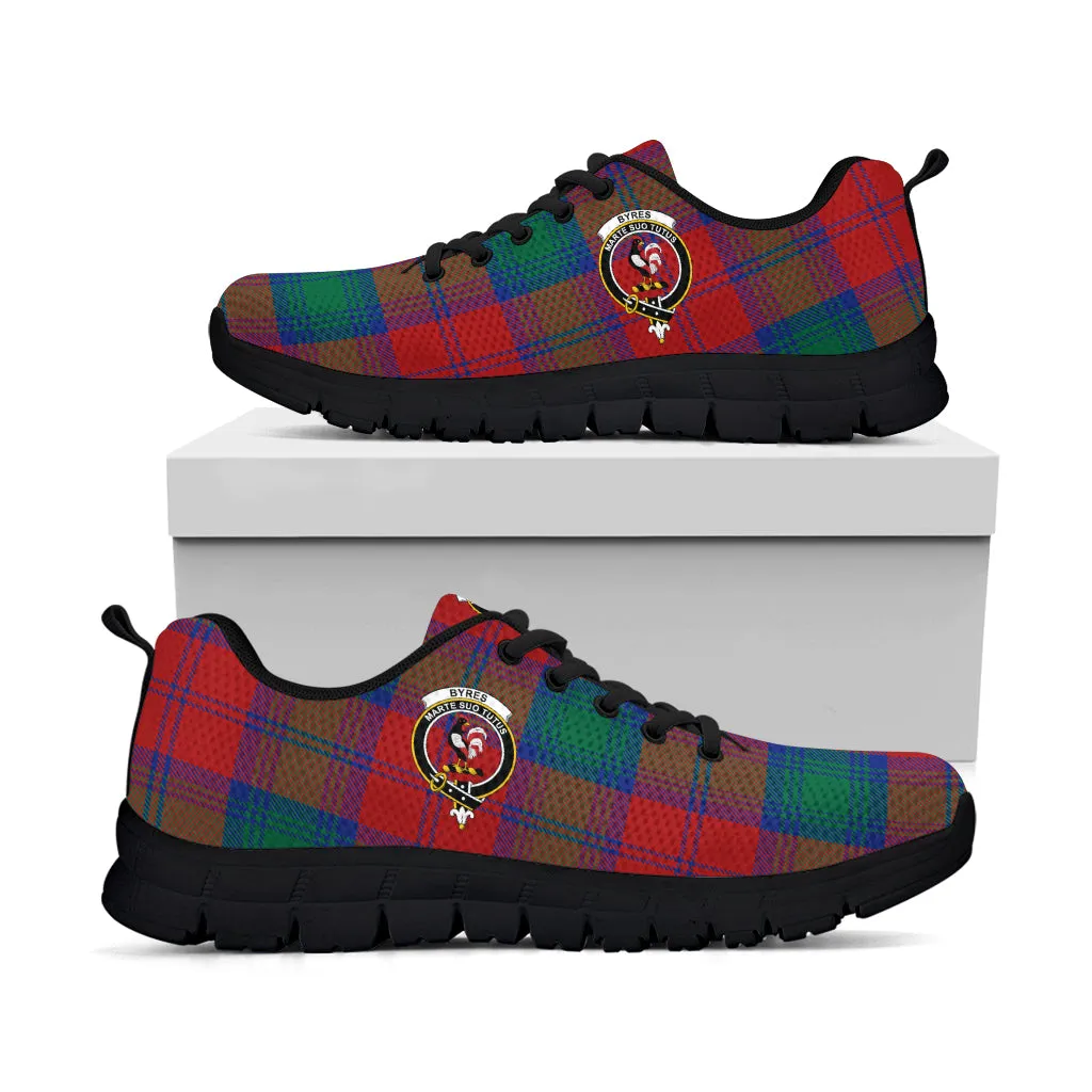 Byres (Byses) Tartan Sneakers with Family Crest