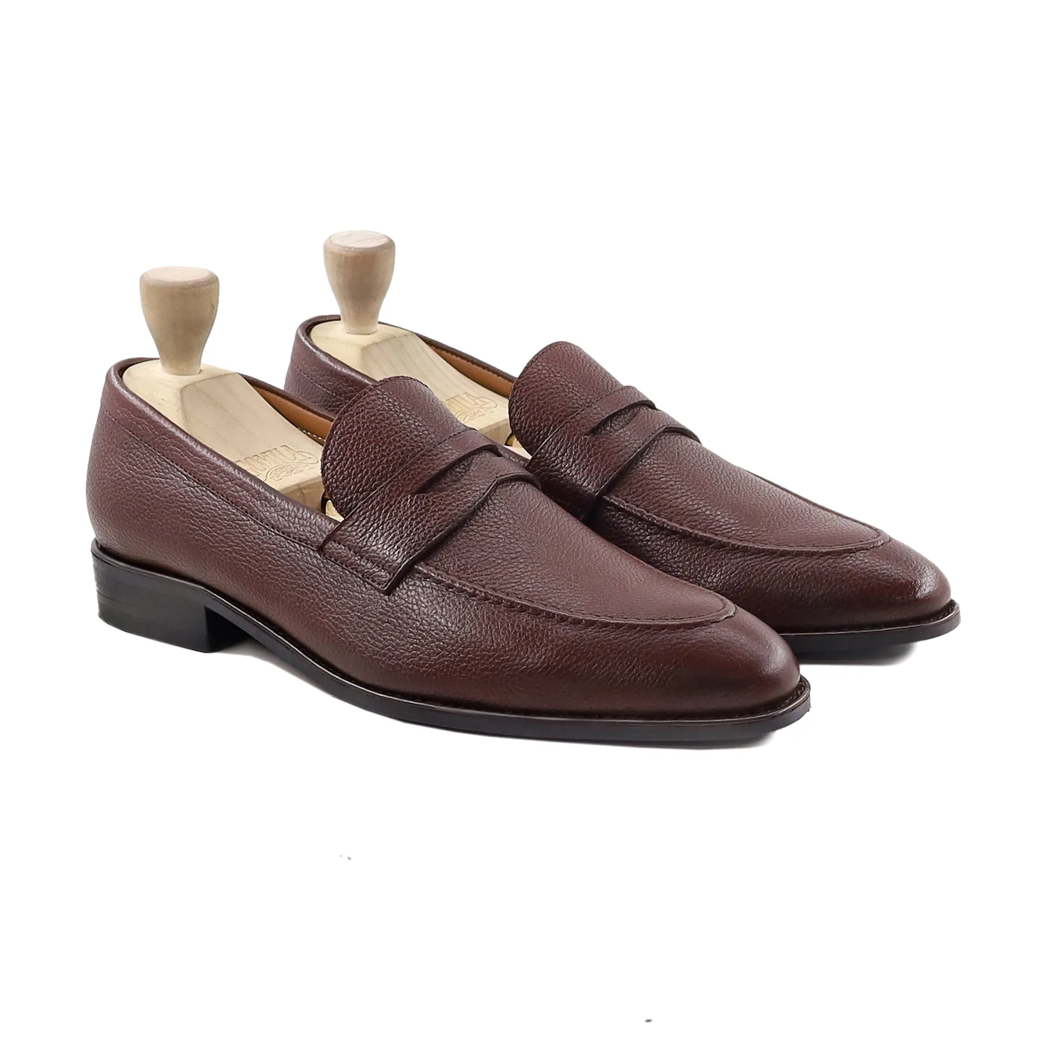 Campania - Men's Oxblood Pebble Grain Leather Loafer