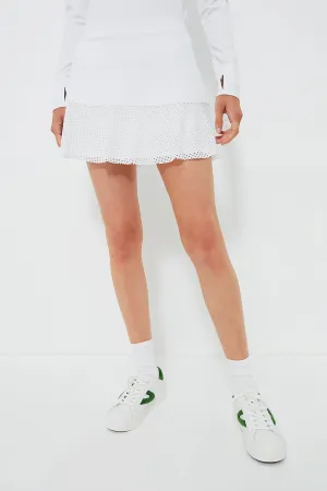 Ceramic White Eyelet Skort