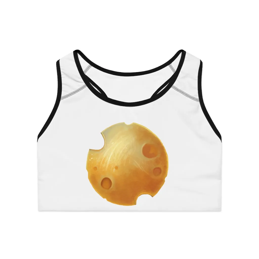 Cheese Sports Bra (AOP)