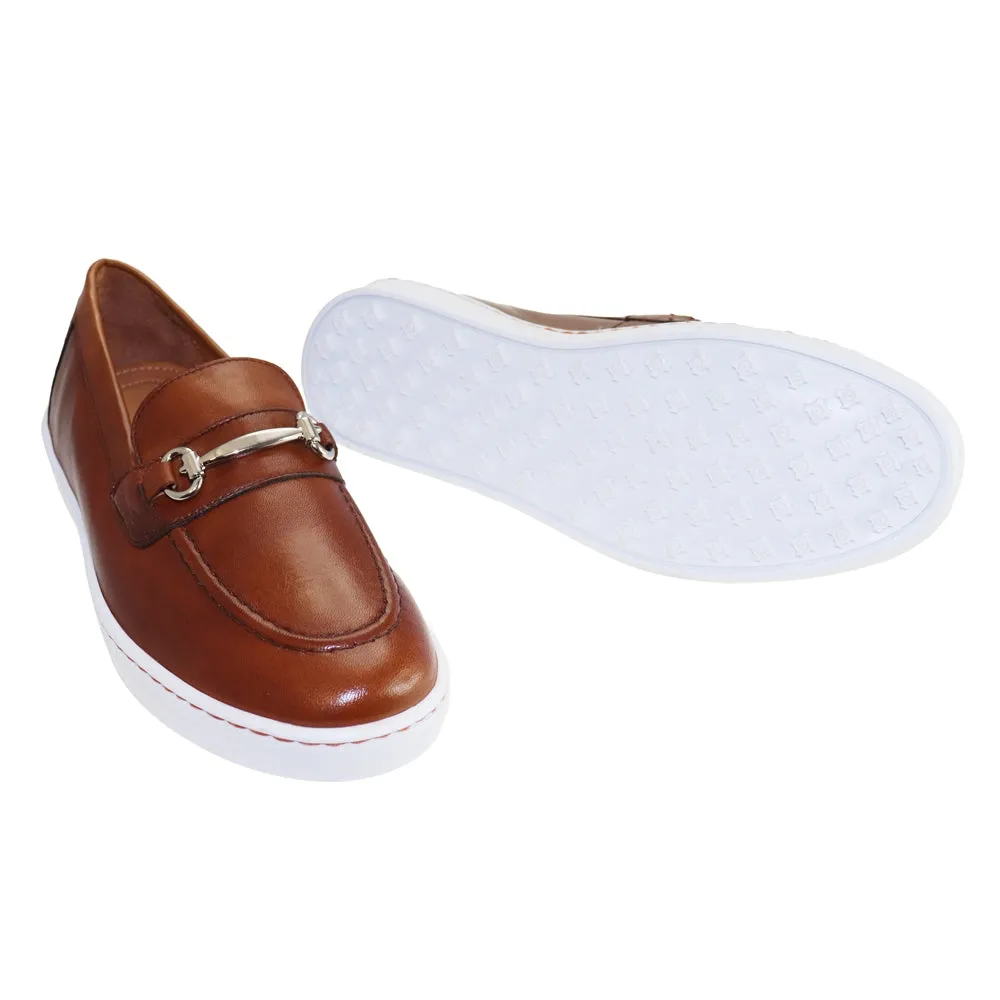 Clubhouse 'Bridge Bits®' Leather Golf Slip-On Sneaker in Pecan by T.B. Phelps