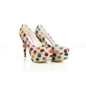 Colored Dots Heel Shoes PLT2020