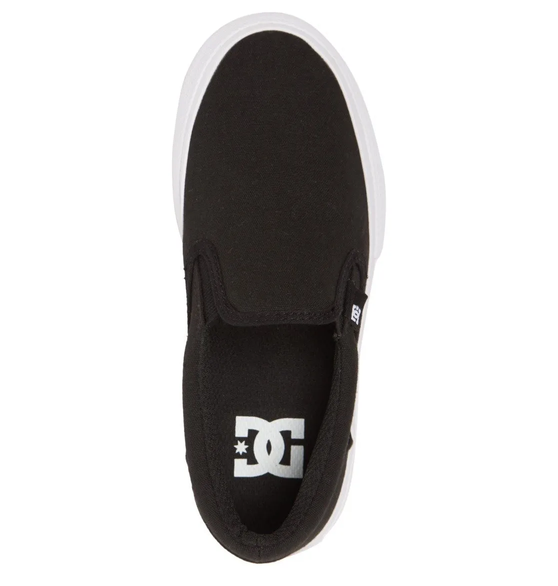 DC Kids Manual Slip On Shoes Black/White