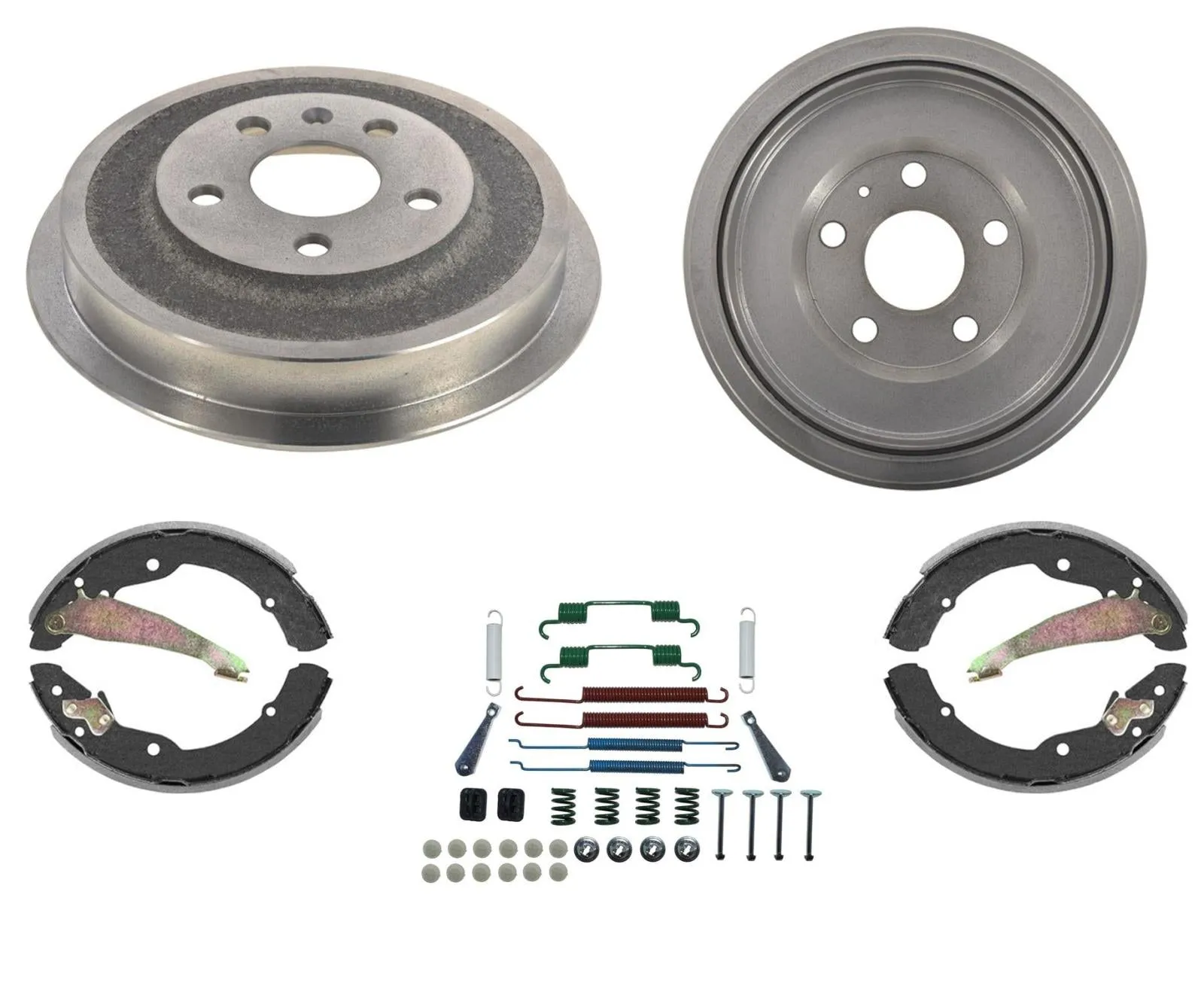 Disc Brake 288MM Rotors Drums & Brake Shoes 11-12 for VW Jetta 2.5L Drum Brakes