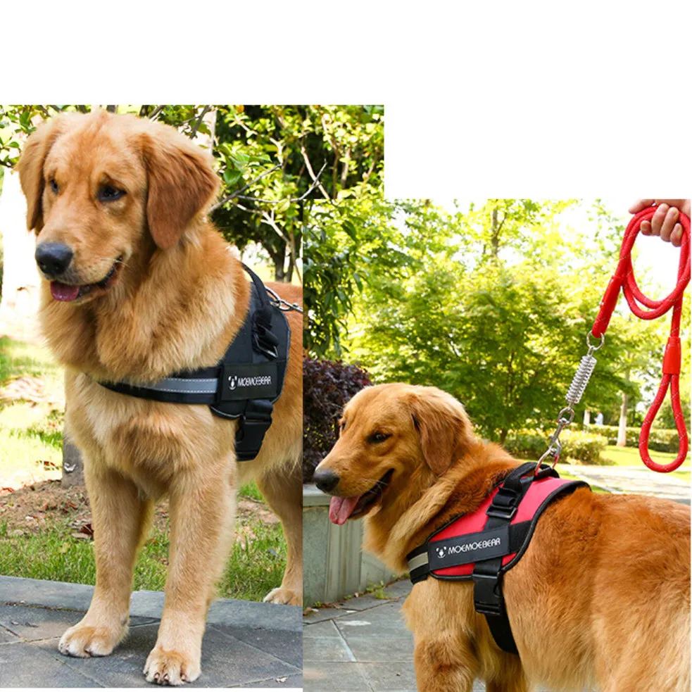 Dog Leash Mesh Adjustable Harness Braces Clothes Training Large Heavy Puppy Soft