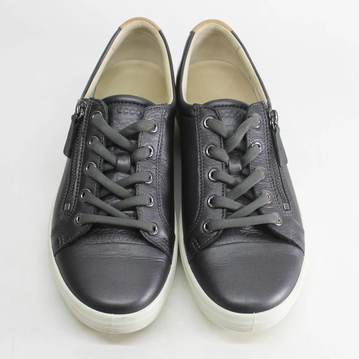 Ecco Womens Shoes Soft 7 430853 Casual Lace-Up Zip-Up Low-Profile Leather - UK 6