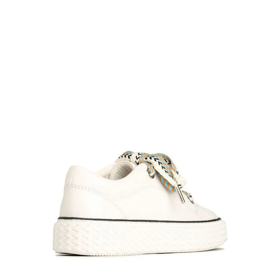 EOS Trinsic White Leather Lace Up Trainer