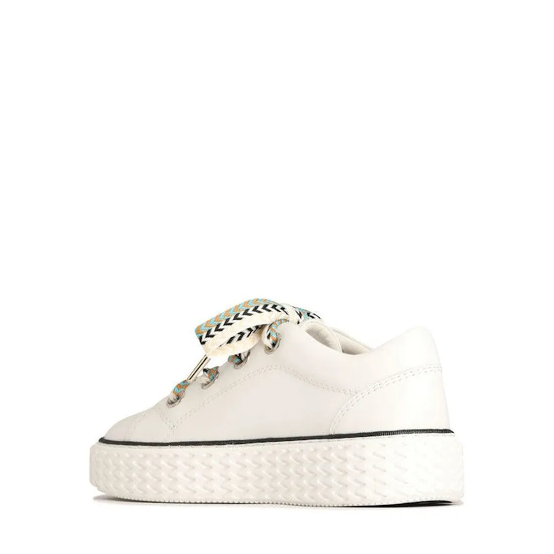 EOS Trinsic White Leather Lace Up Trainer