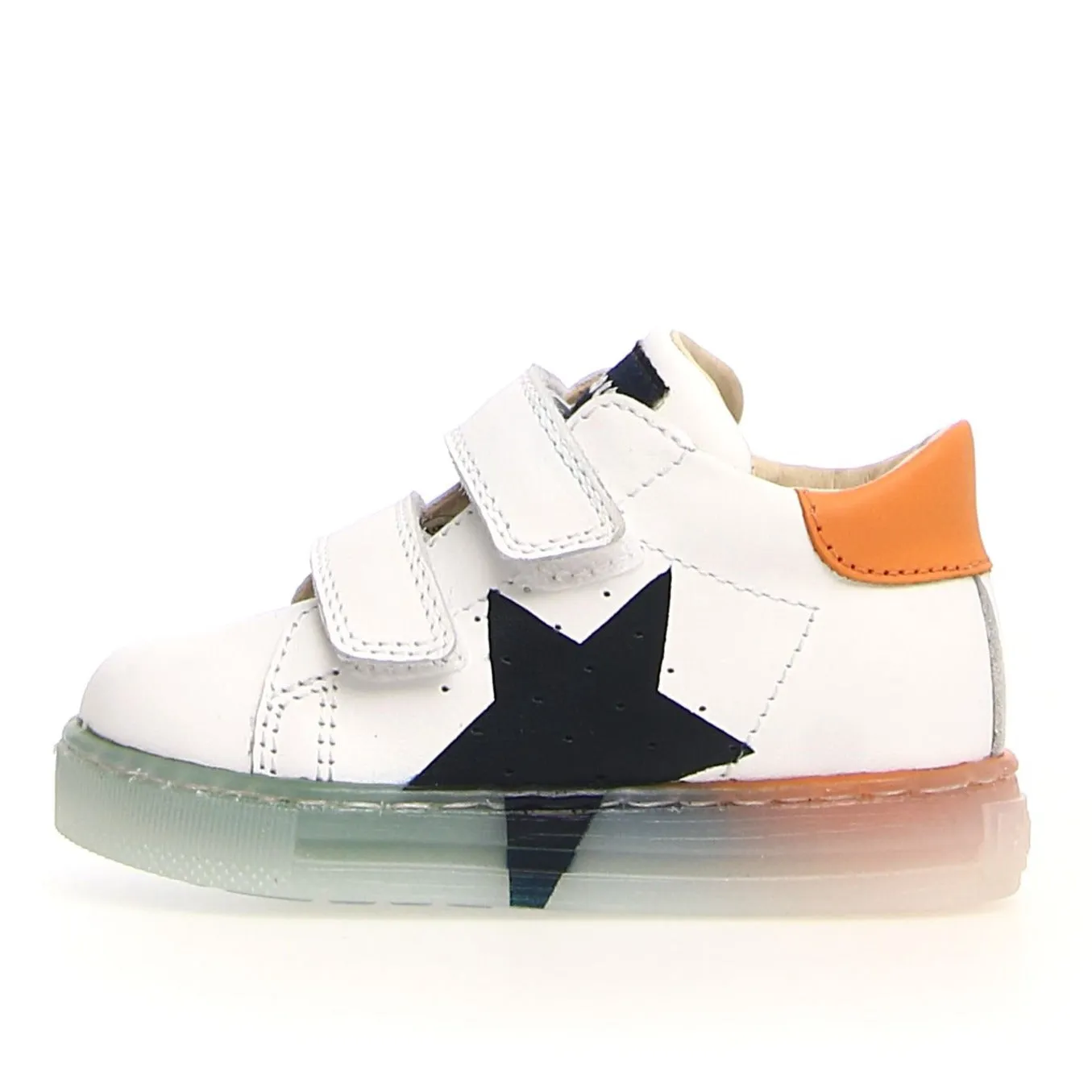 Falcotto Venus VL Boy's and Girl's Sneakers - White/Orange