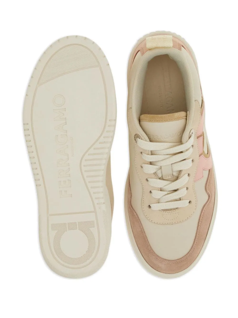 Ferragamo Chic Leather Gancini Hook Sneakers for Women