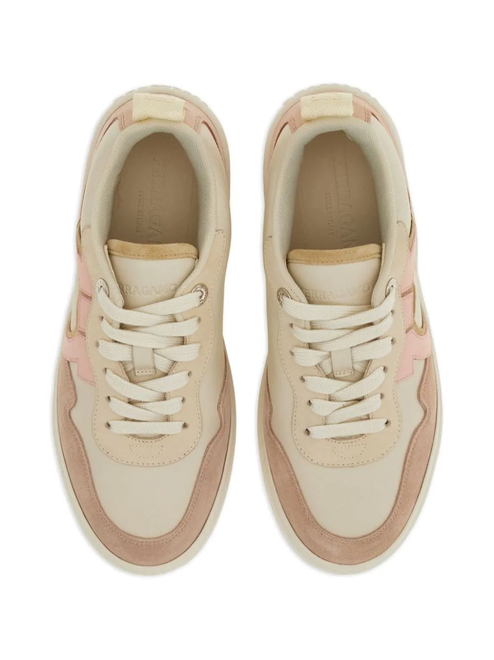 Ferragamo Chic Leather Gancini Hook Sneakers for Women