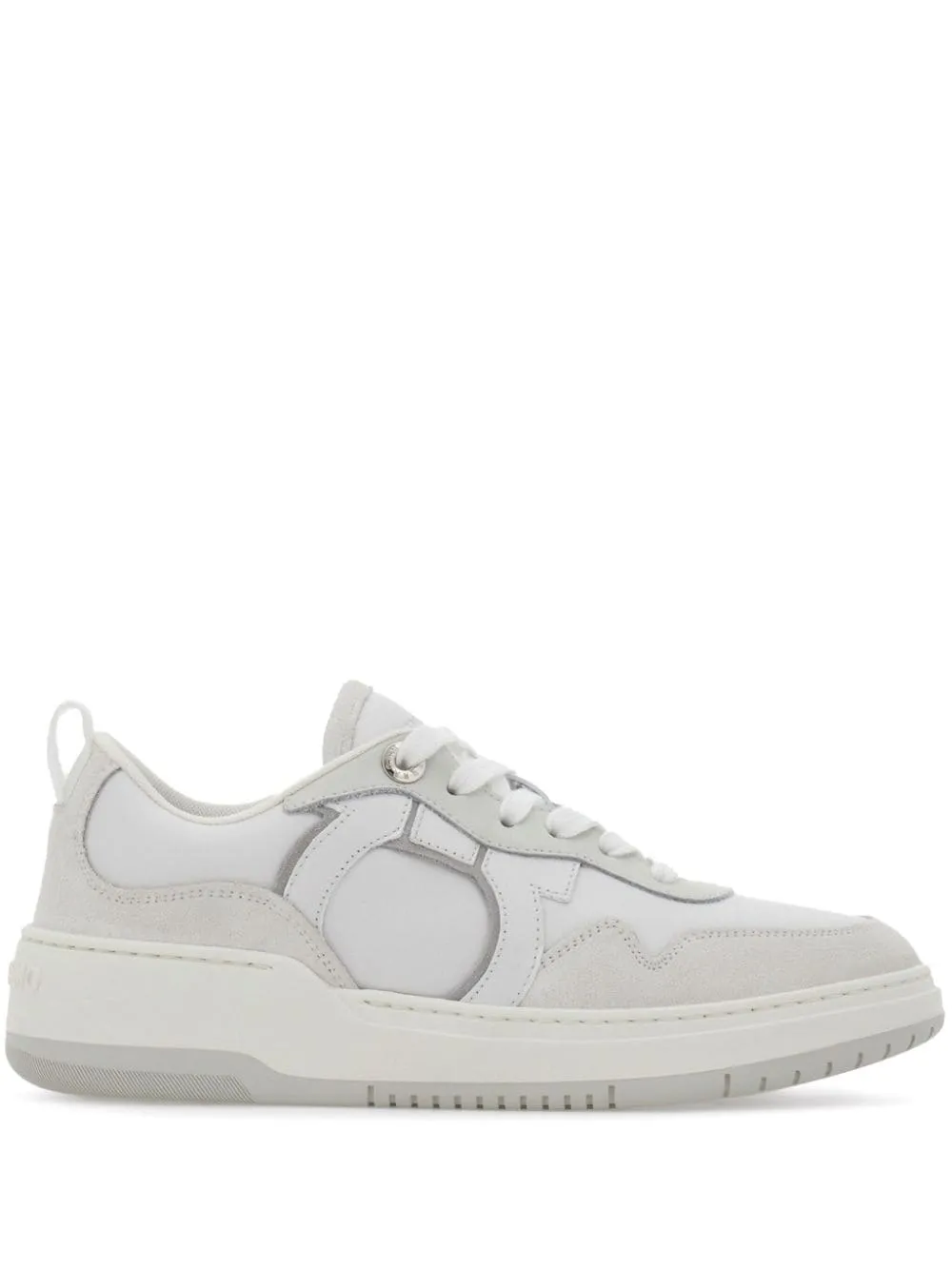 Ferragamo Chic Leather Gancini Hook Sneakers for Women