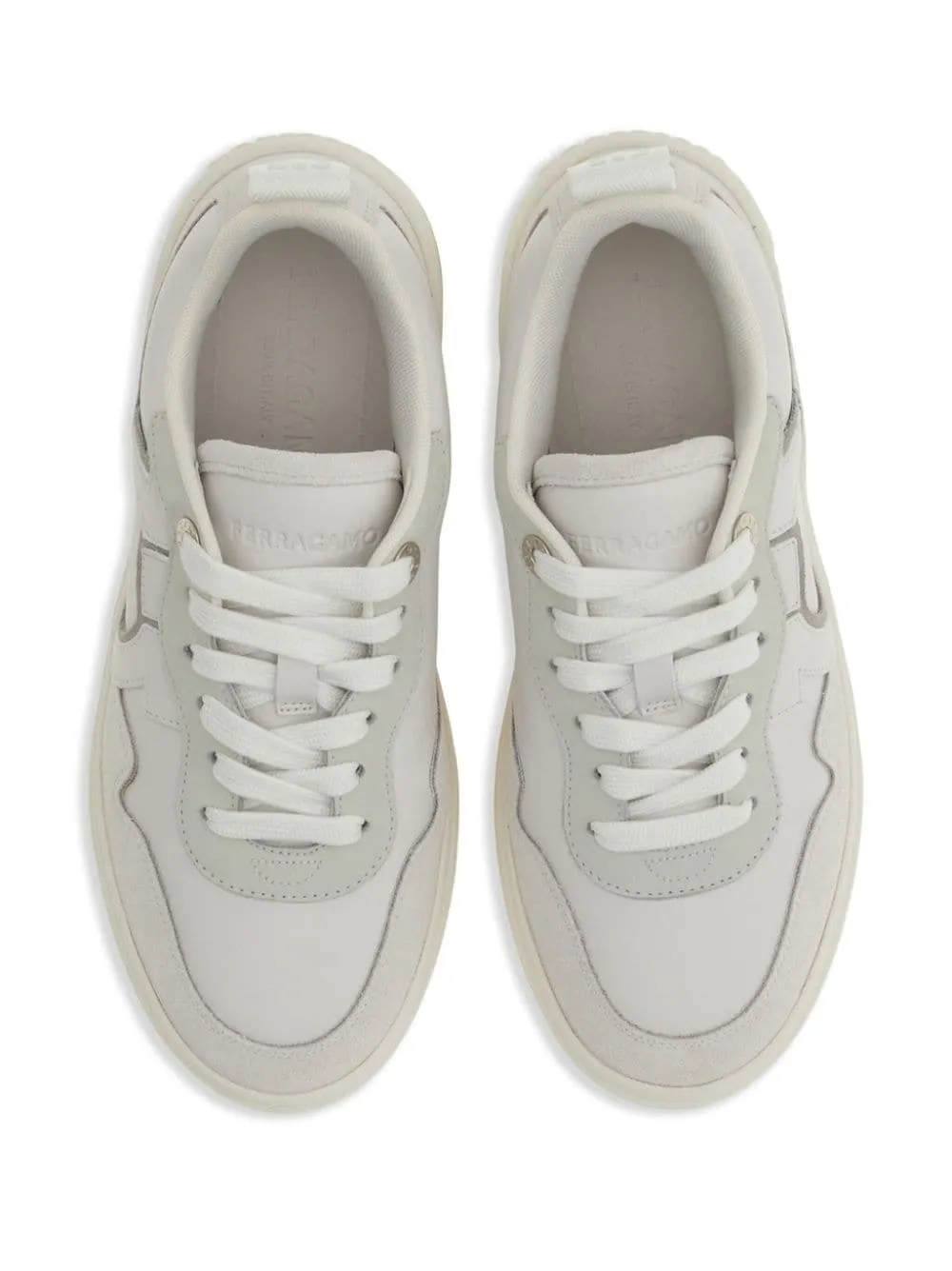 Ferragamo Chic Leather Gancini Hook Sneakers for Women