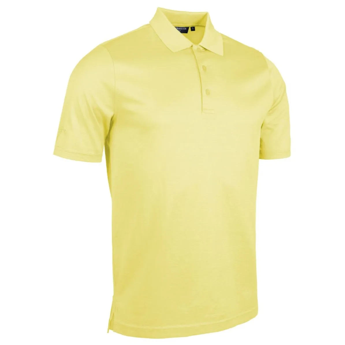 GLENMUIR Tarth Mercerised Cotton Polo Shirt - Mens - Light Yellow