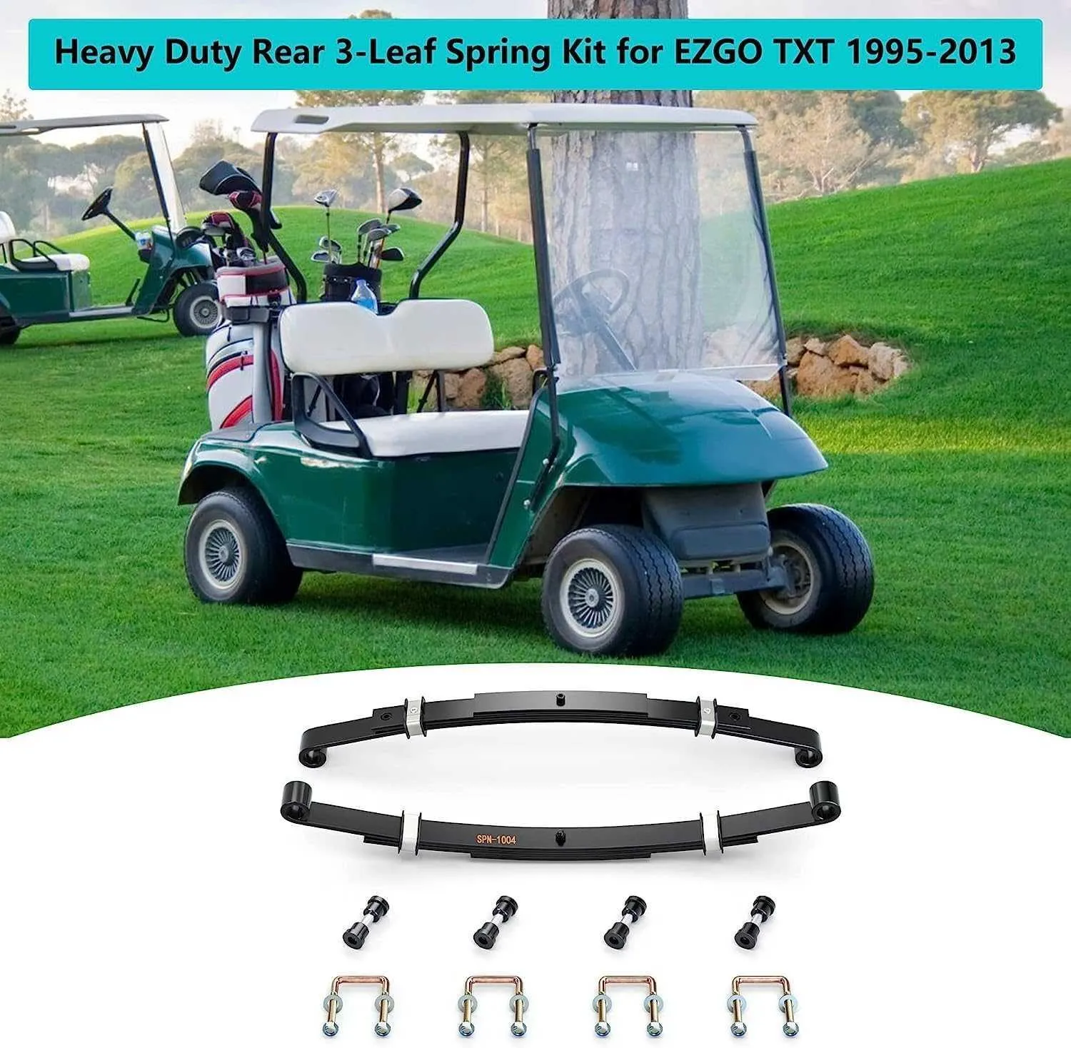 Golf Cart Lift Leaf Spring Kit With Bushings for EZGO TXT - 10L0L