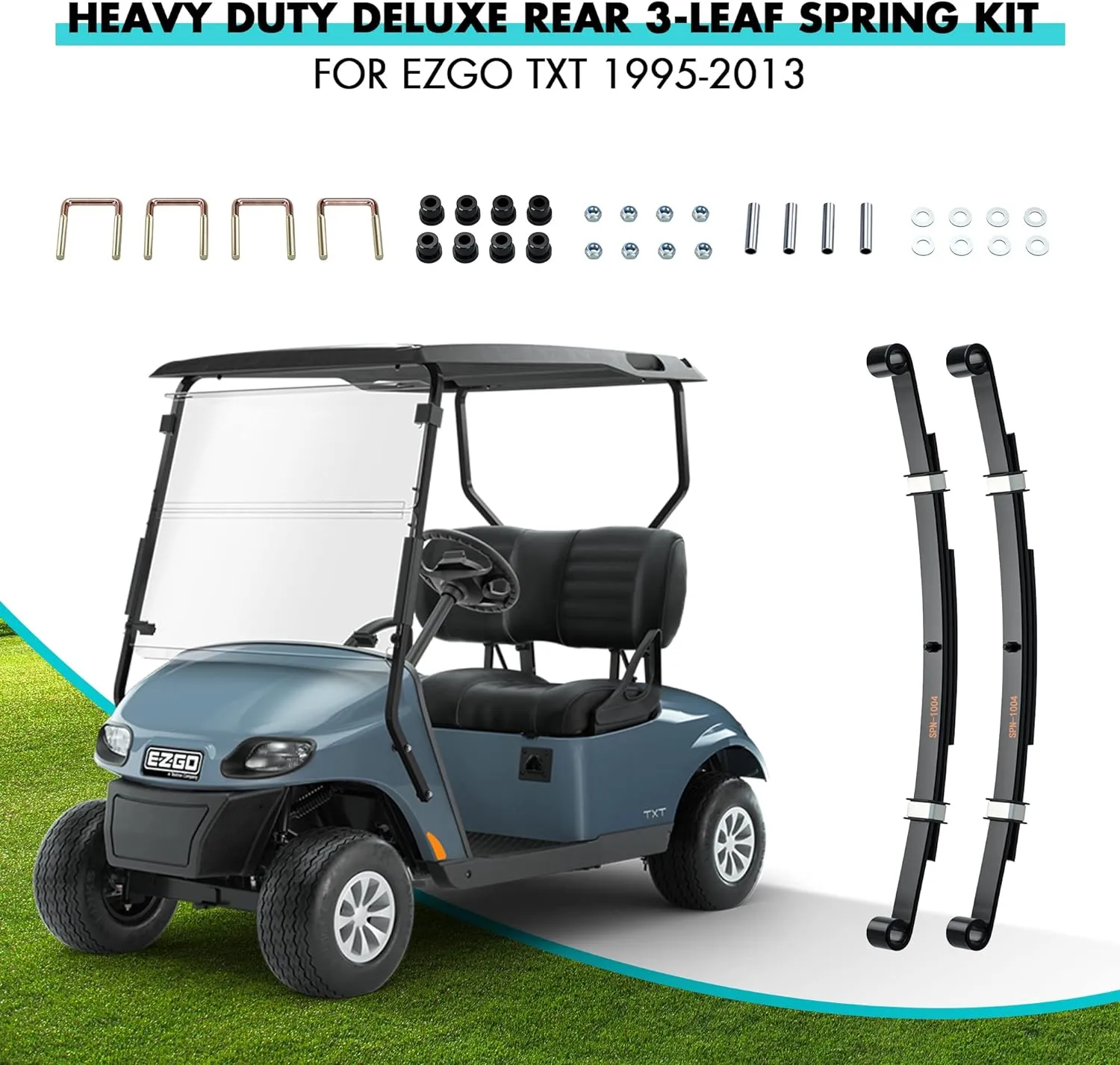 Golf Cart Lift Leaf Spring Kit With Bushings for EZGO TXT - 10L0L