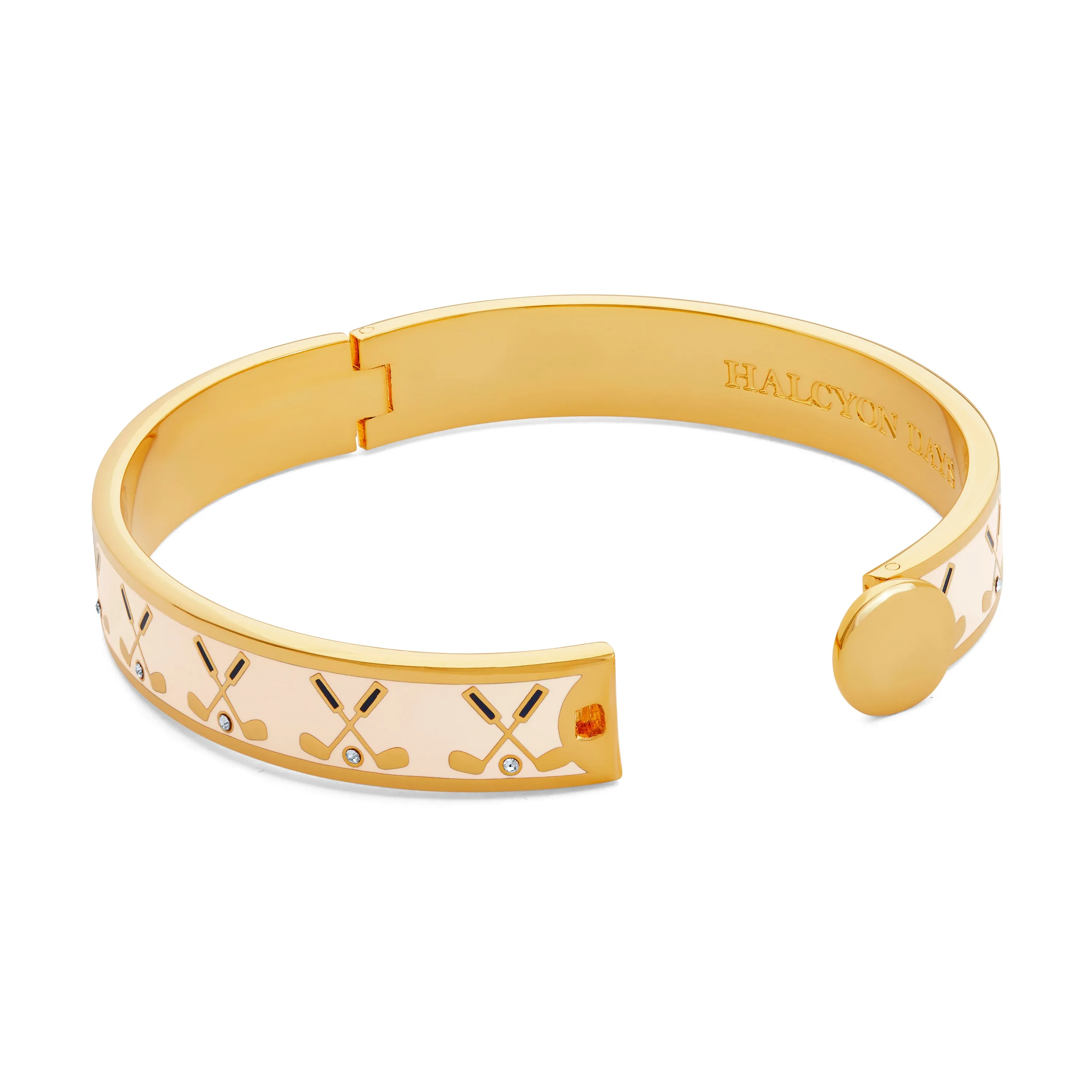 Golf Club Cream & Gold Bangle