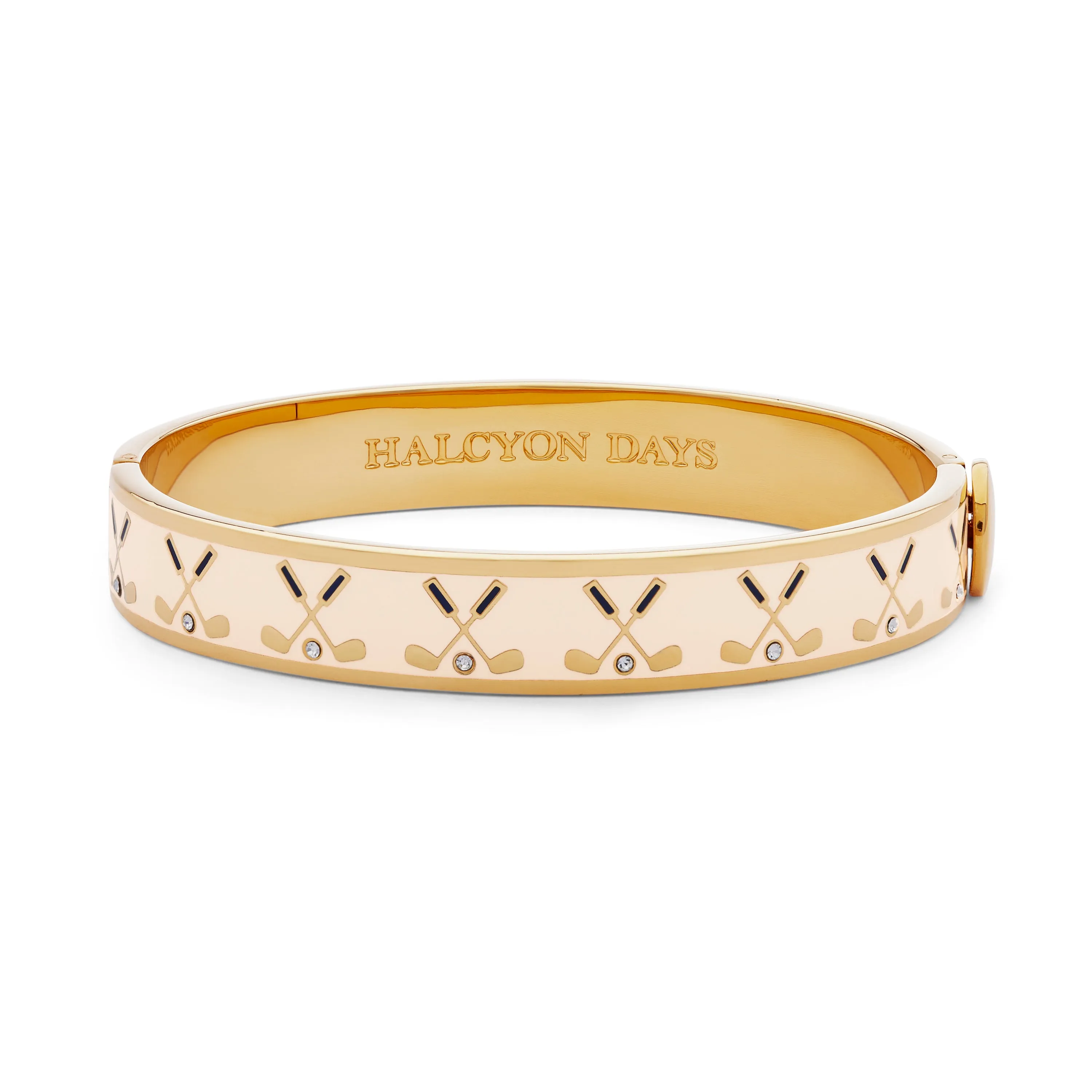 Golf Club Cream & Gold Bangle