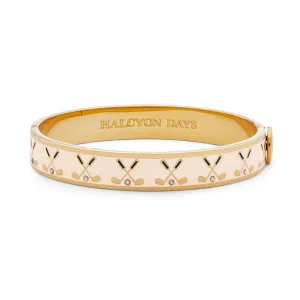 Golf Club Cream & Gold Bangle