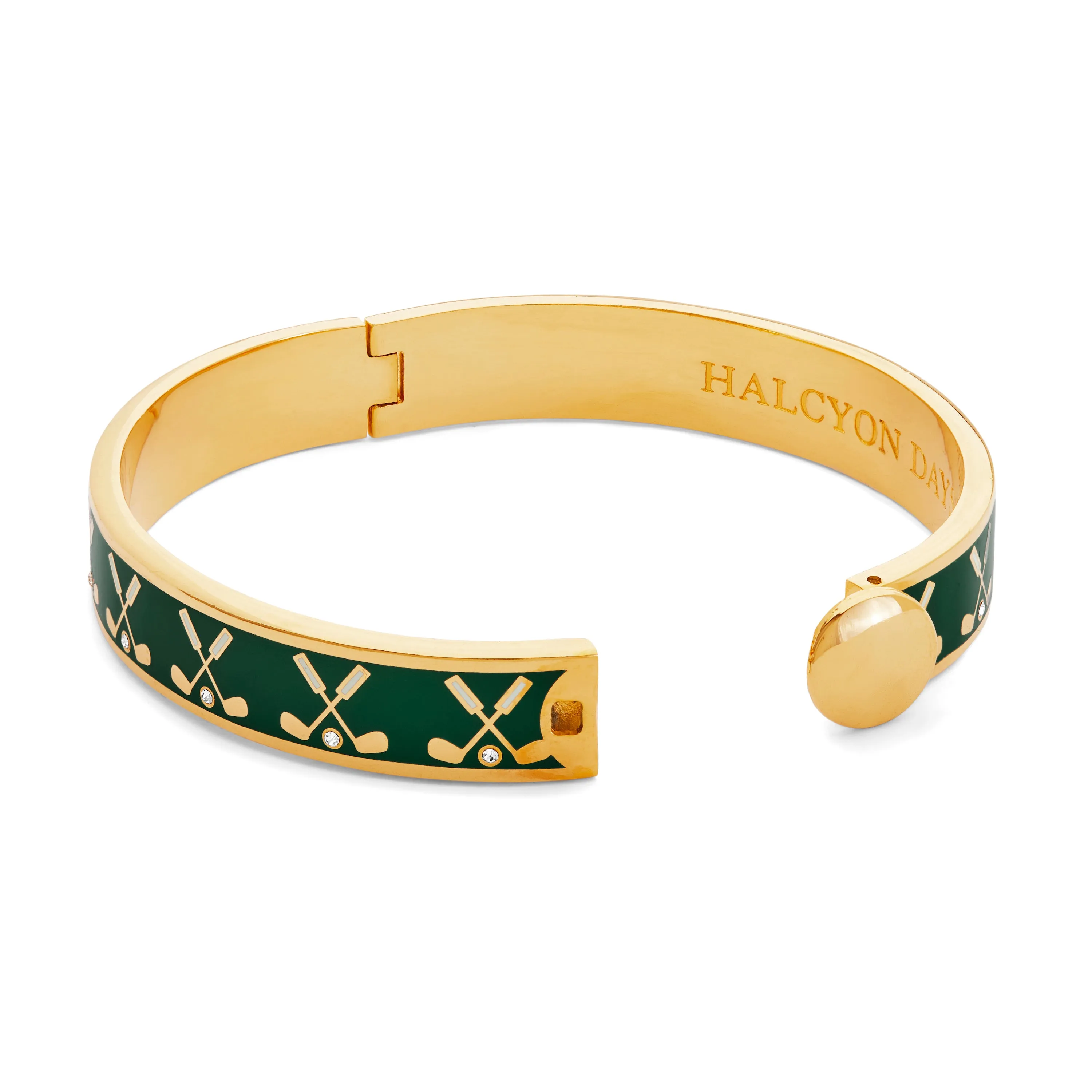 Golf Club Emerald & Gold Bangle