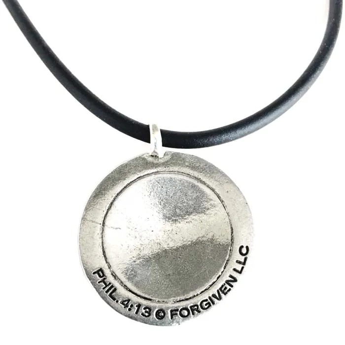 Golf Necklace Philippians 4:13 Antique Pewter