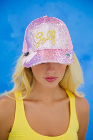 GOLF PINK GLITTER TRUCKER HAT