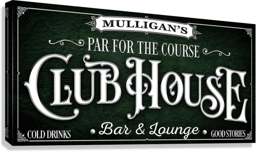 Golfing Decor Signs - Club house Sign