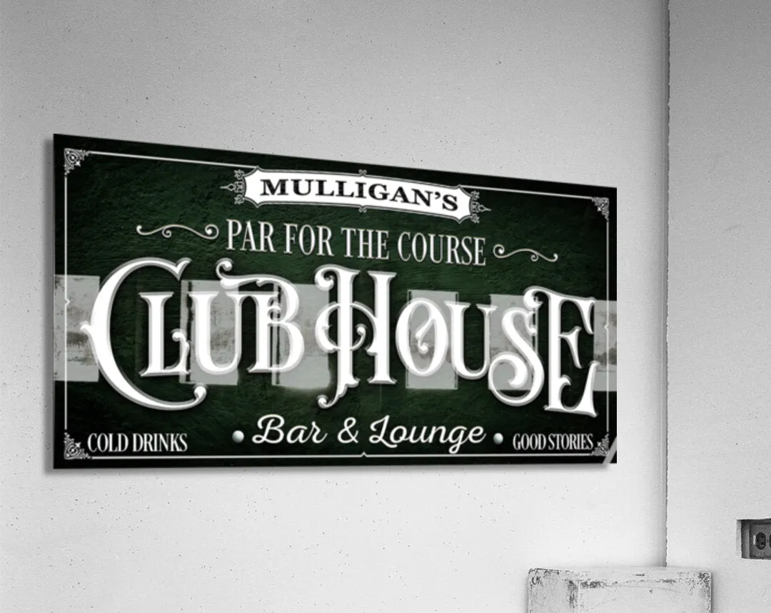 Golfing Decor Signs - Club house Sign