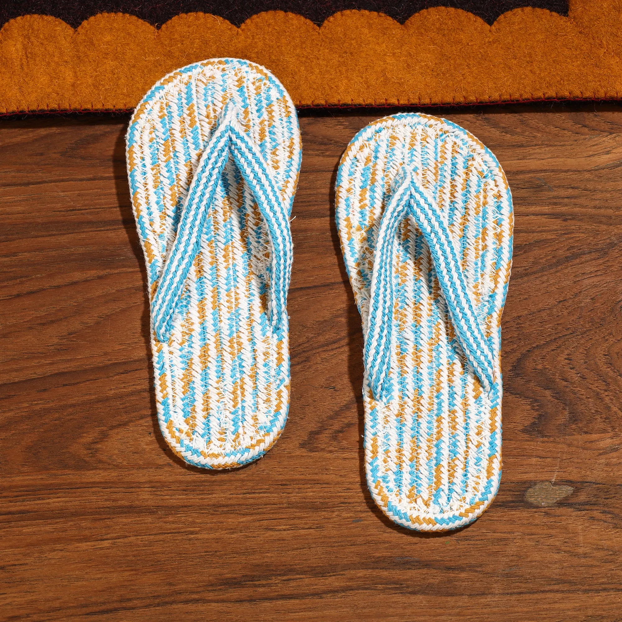 Hand Braided Cotton Stitched Home Slipper 03