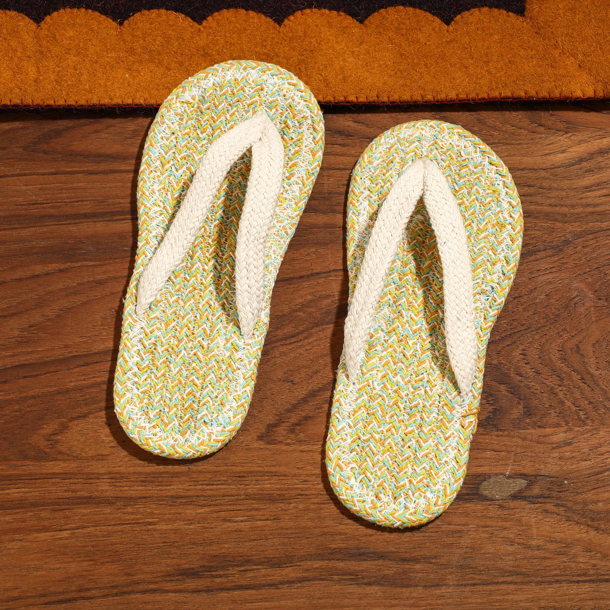 Hand Braided Cotton Stitched Home Slipper 25