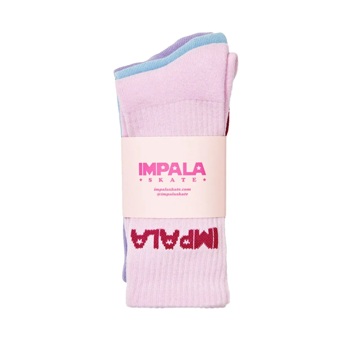 Impala Skate Crew Socks 3pk - Pastel