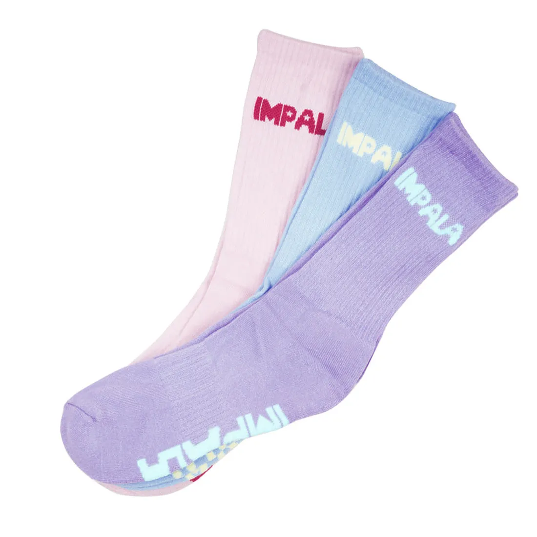 Impala Skate Crew Socks 3pk - Pastel