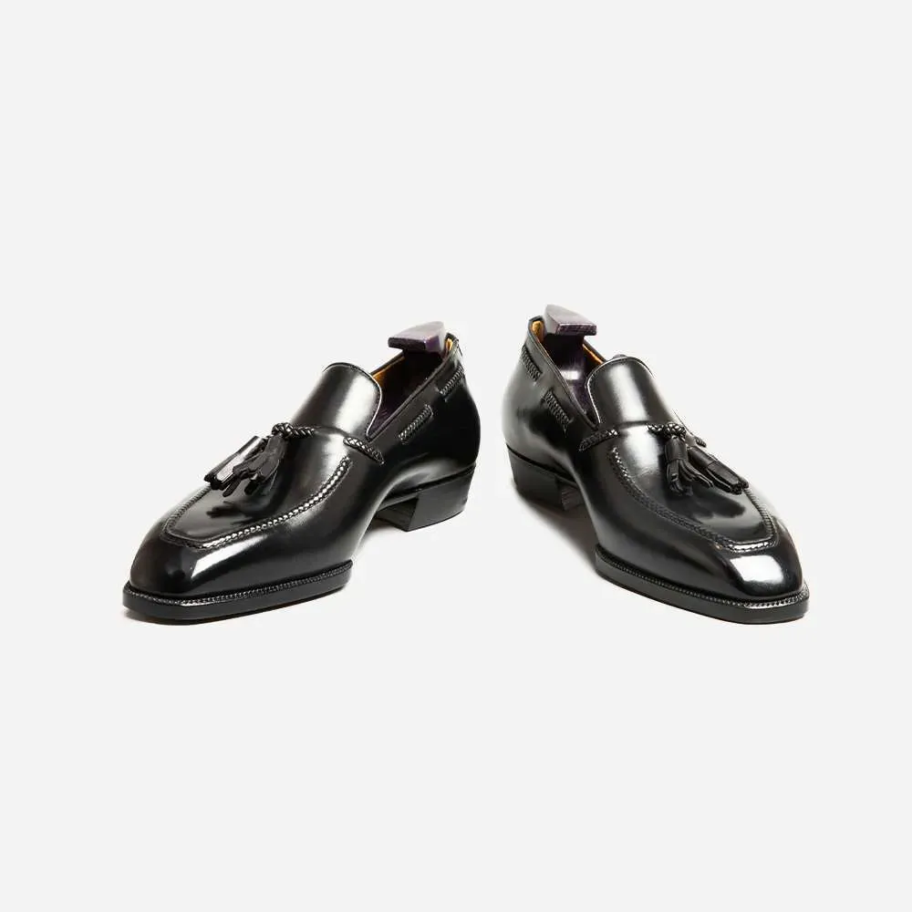 Italian Black Tassels Leather Shoes by Italian Vega®