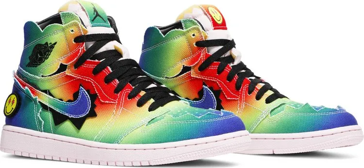 J. Balvin x Air Jordan 1 Retro OG High Colors Y Vibras Sneakers, Multicolor