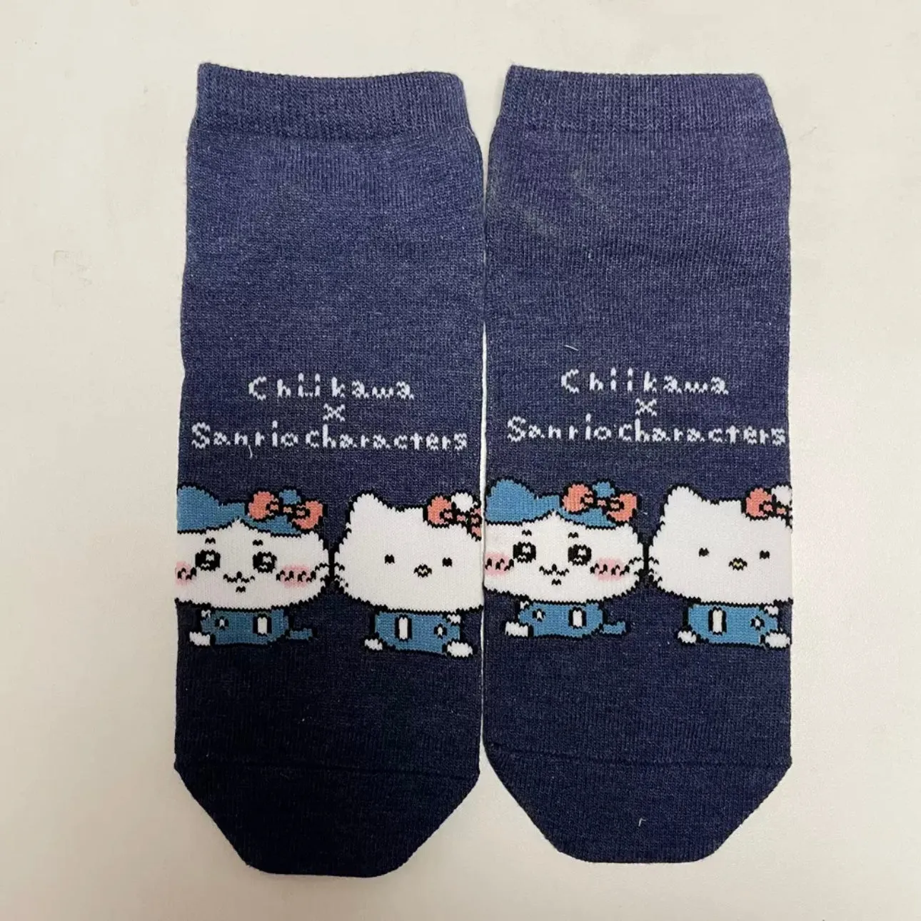 Japanese Cartoon Chiikawa Short Boot Socks | Cool Tone Casual Comic Style - Chiikawa Hachiware Hello Kitty