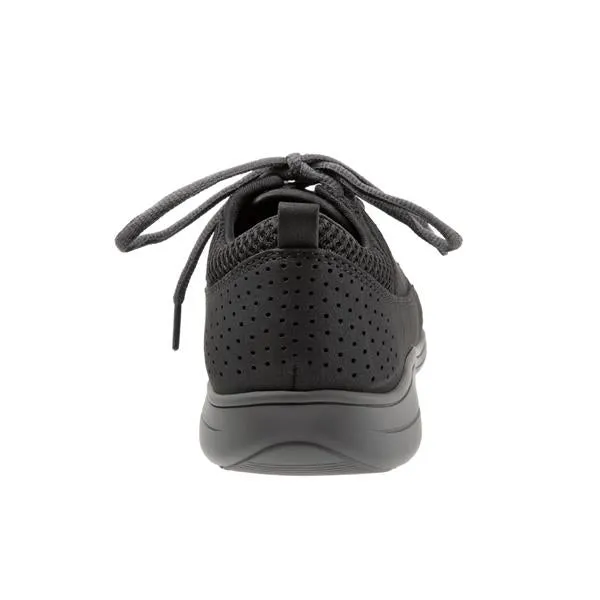 Jesse Black Mesh Oxford Lace-up Casual Shoes