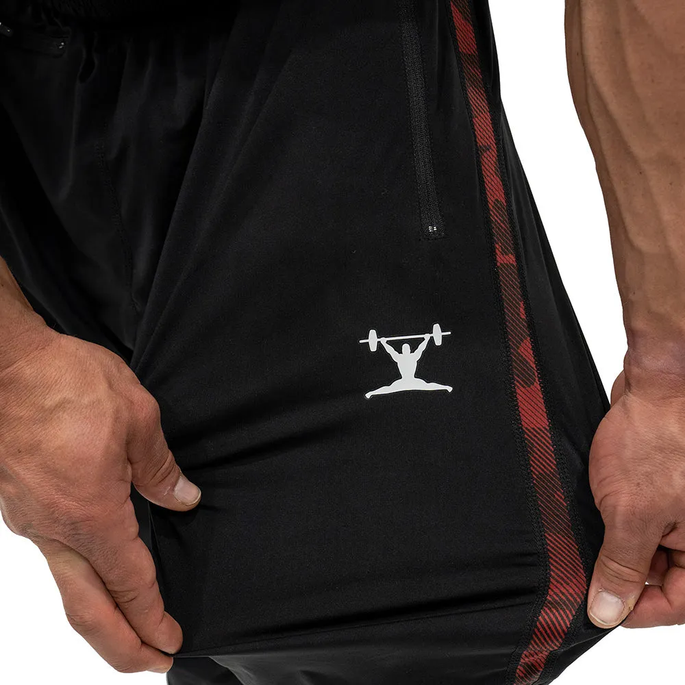 Jujimufu Stretchy Pants (Classic Style) - Black w/ Red Camo Accent