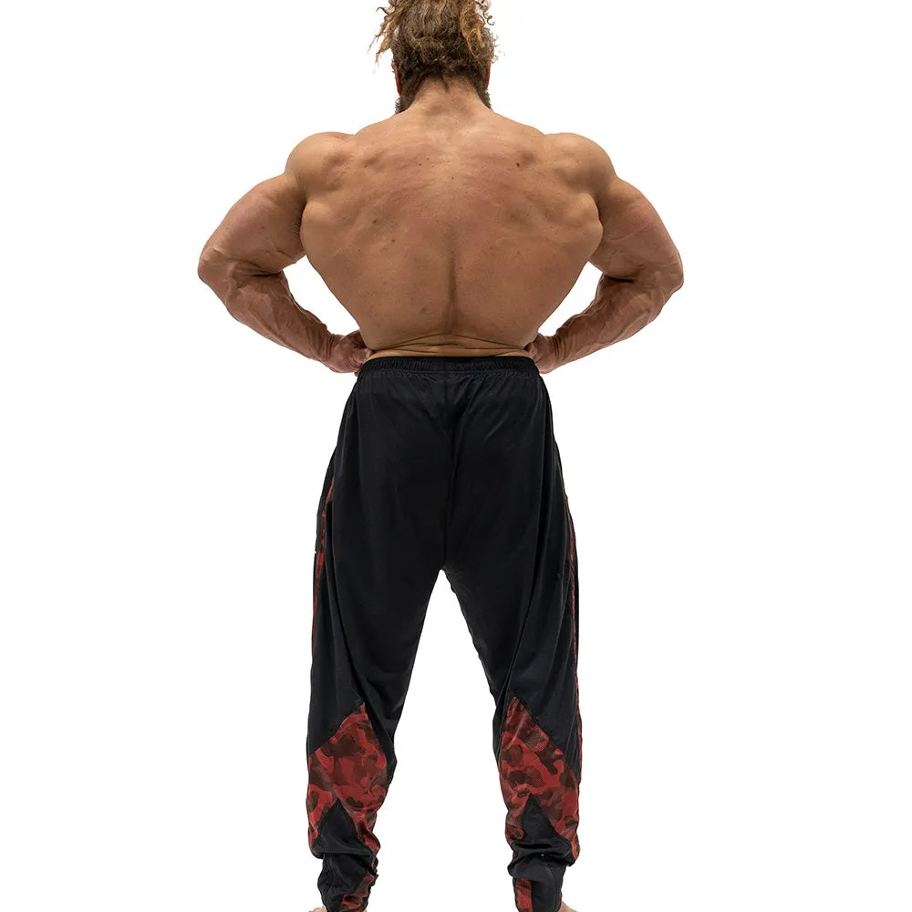 Jujimufu Stretchy Pants (Classic Style) - Black w/ Red Camo Accent