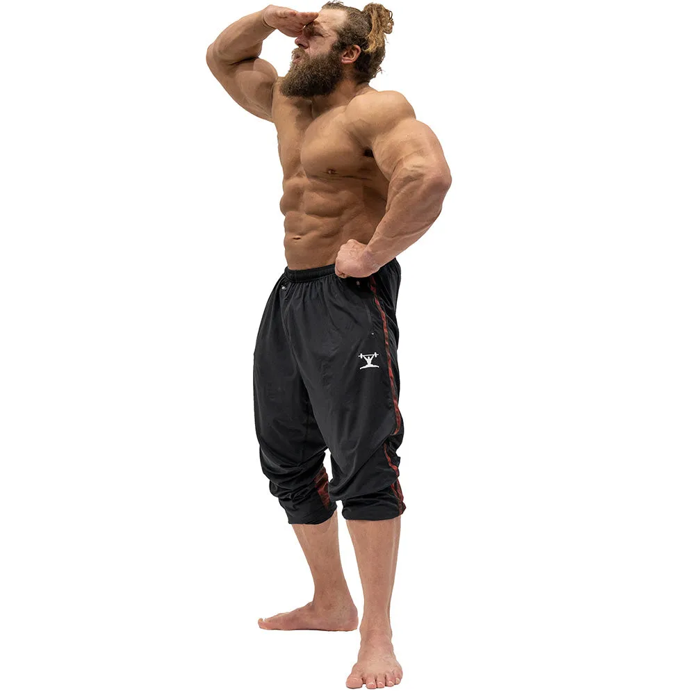 Jujimufu Stretchy Pants (Classic Style) - Black w/ Red Camo Accent