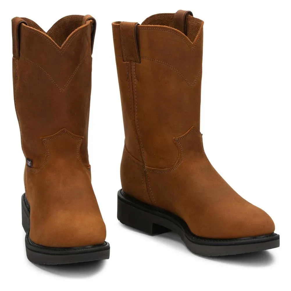 Justin Men's Conductor Work Boots Hazel Brown