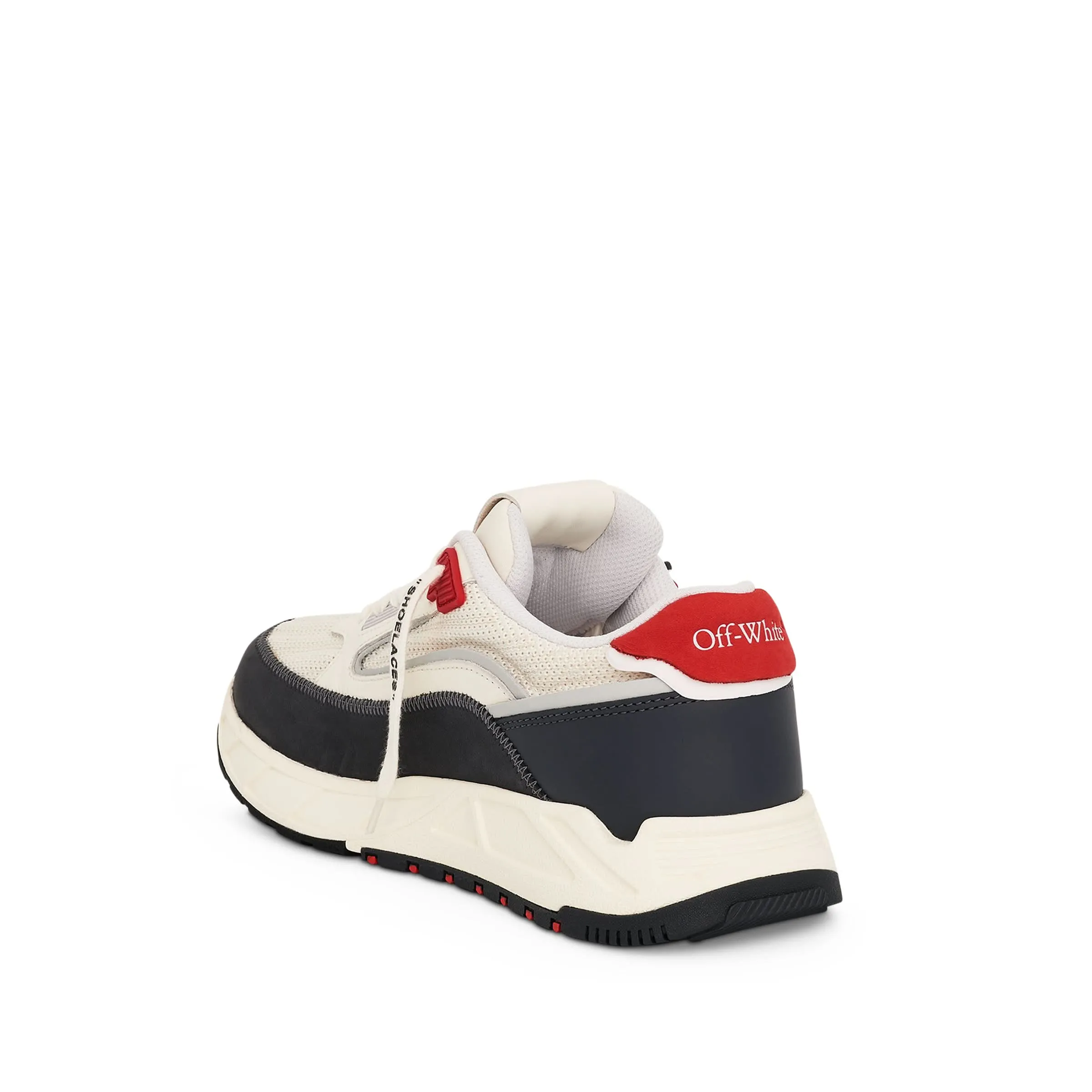 Kick off Sneaker in White/White Red