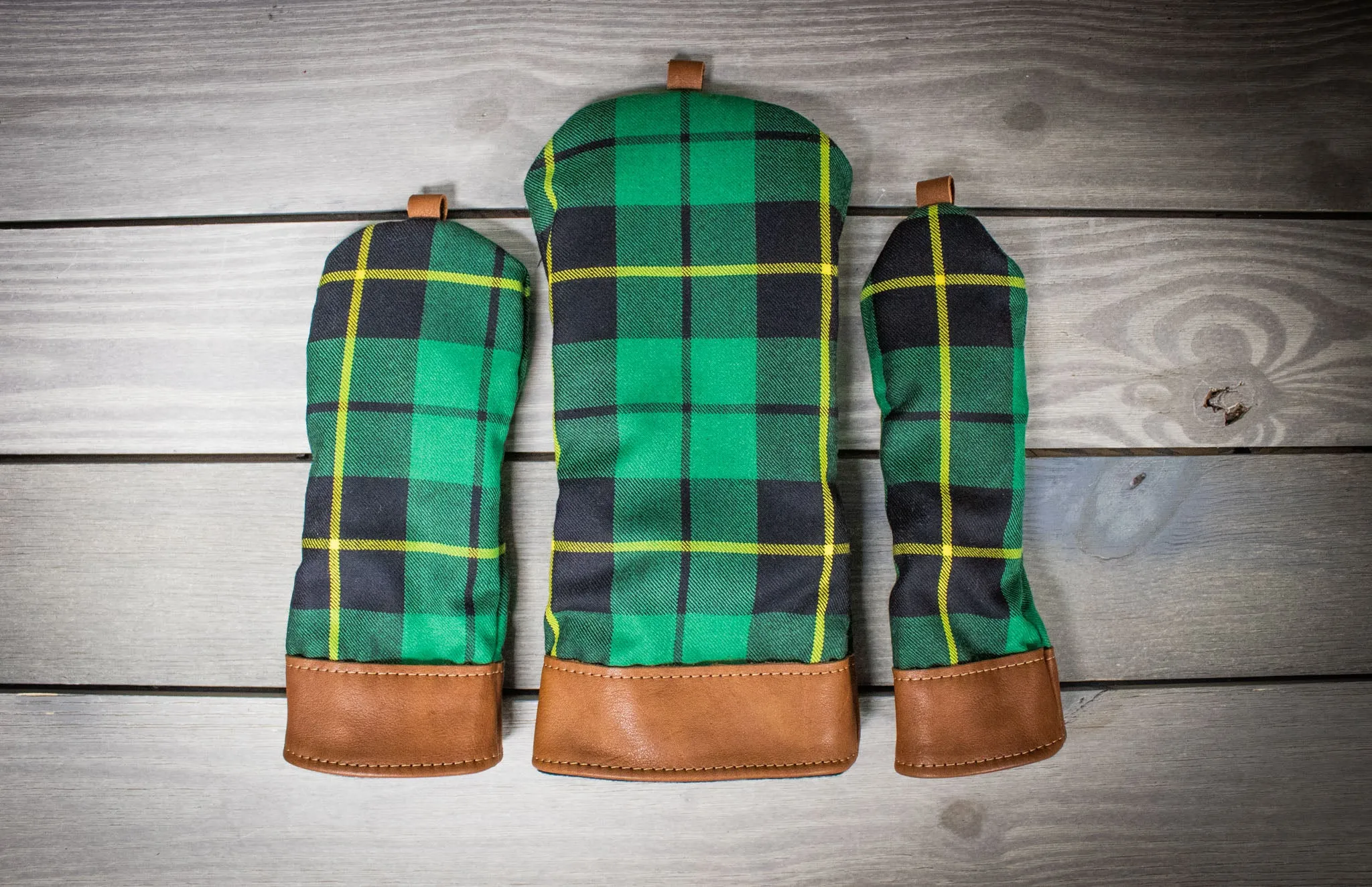 Leather & Wool Tartan Head Cover