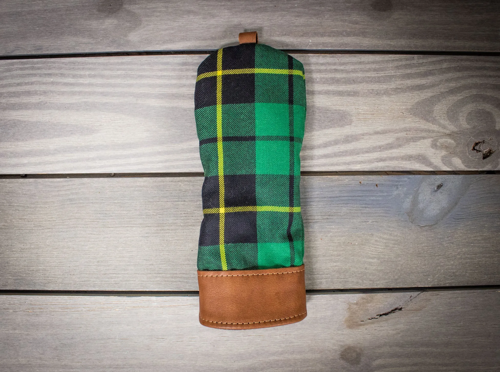 Leather & Wool Tartan Head Cover